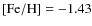 $[{\rm Fe/H}]=-1.43$
