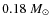 $0.18~M_\odot$