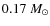 $0.17~M_\odot$