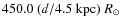 $450.0~(d/4.5~{\rm kpc})~R_{\odot}$