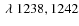 $~ \lambda ~1238, 1242$