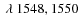 $~ \lambda ~1548, 1550$