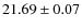 $21.69 \pm 0.07$