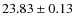 $23.83 \pm 0.13$