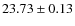 $23.73 \pm 0.13$