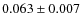 $0.063 \pm 0.007$
