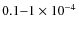 $0.1{-}1 \times 10^{-4}$