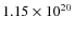 $1.15 \times 10^{20}$