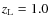 $z_{\rm L} = 1.0$