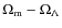 $\Omega_{\rm m}-\Omega_{\Lambda}$