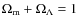 $\Omega _{\rm m}+\Omega _{\Lambda }=1$