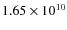 $1.65\times 10^{10}$