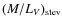 $(M/L_V)_{\rm stev}$