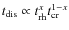 $t_{\rm dis}\propto t_{\rm rh}^{x}t_{\rm cr}^{1-x}$