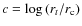 $c= \log{(r_{t}/r_{\rm c})}$