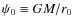 $\psi_0\equiv GM/r_0$