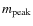 $m_{\rm peak}$