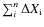 $\sum_i^n \Delta X_{\rm i}$
