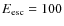 $E_{\rm esc}=100$