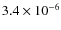 $3.4\times10^{-6}$