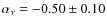 $\alpha_\nu = -0.50 \pm 0.10$