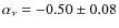 $\alpha_\nu = -0.50\pm0.08$