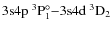 $\rm 3s4p ~^3P^{\circ}_1 {-} 3s4d ~^3D_2 $