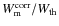 $W_{\rm m}^{\rm corr}/W_{\rm th}$