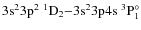 $\rm 3s^23p^2 ~^1D_2{-}
3s^23p4s~^3P^{\circ}_1$