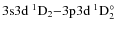 $\rm 3s3d ~^1D_2 {-} 3p3d ~^1D^{\circ}_2$