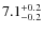 $ 7.1 _{\rm - 0.2 }^{+ 0.2 }$