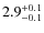 $ 2.9 _{\rm - 0.1 }^{+ 0.1 }$