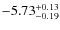 $ -5.73 _{\rm -0.19 }^{+ 0.13 }$