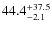 $ 44.4 _{\rm - 2.1 }^{+ 37.5 }$