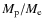 $M_{\rm p}/M_{\rm e}$