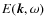 $E(\vec k,\omega)$