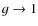 $g\rightarrow 1$