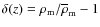 $\delta(z)=\rho_{\rm m}/\overline{\rho}_{\rm m}-1$