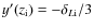 $y'(z_{\rm i})= -\delta_{L\rm i}/3$