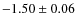 $-1.50 \pm 0.06$