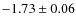 $-1.73 \pm 0.06$