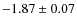 $-1.87 \pm 0.07$