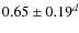 $0.65 \pm 0.19^{d}$
