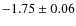 $-1.75 \pm 0.06$
