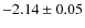 $-2.14 \pm 0.05$