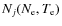 $N_j (N_{\rm e}, T_{\rm e})$