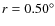 $r = 0.50^\circ$