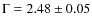 $\Gamma = 2.48 \pm 0.05$
