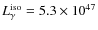$L_{\gamma}^{\rm iso} = 5.3 \times 10^{47}$