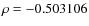 $\rho = -0.503106$